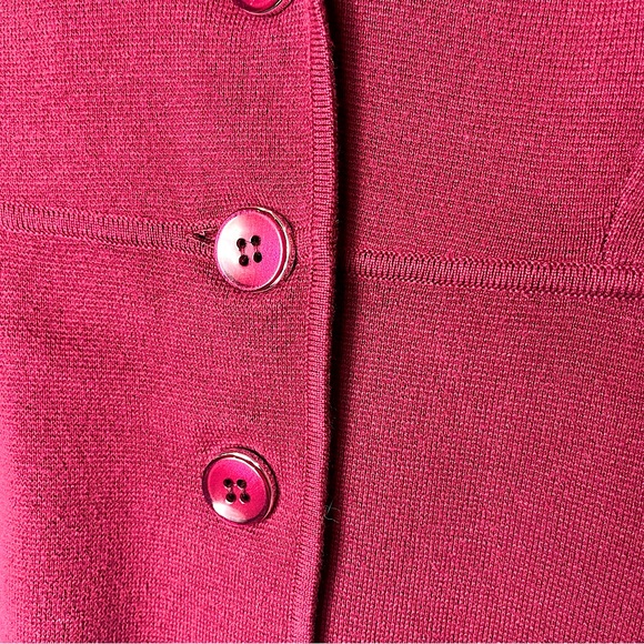 ALFANI 🌹 Cardigan Shrug Jacket in Melbec Burgundy Women’s Size M - Picture 5 of 10